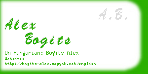 alex bogits business card